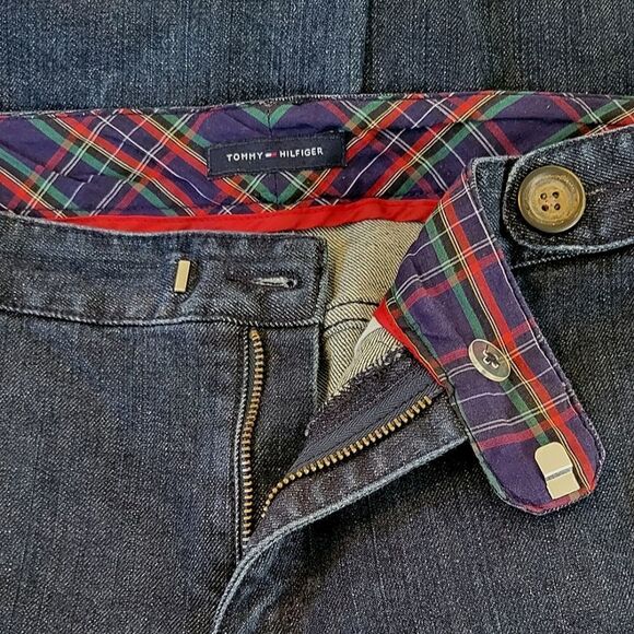 Tommy Hilfiger Vintage Mid Rise Boot Cut Dark Wash Denim Blue Jeans Size 6 - Picture 6 of 8